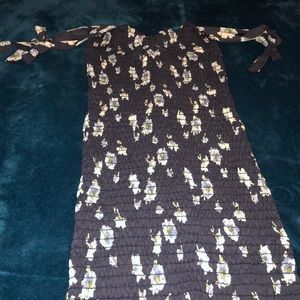 navy blue floral dress